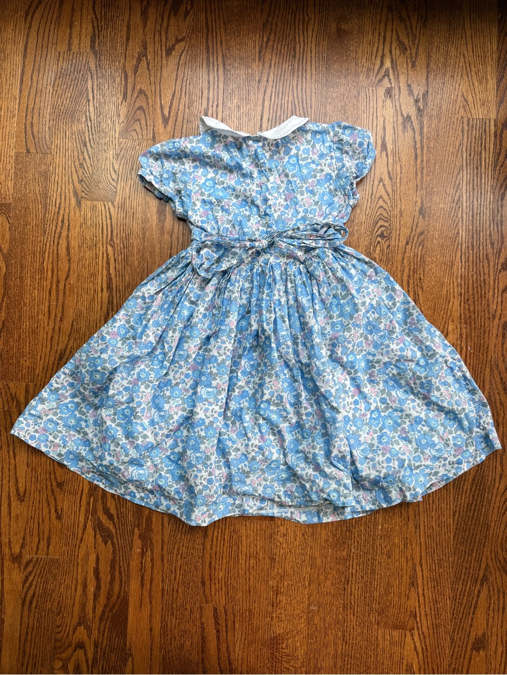 Lily Rose Blue Floral Peter Pan Collar Dress 6-7 Years ASO Princess Charlotte - Picture 6 of 11